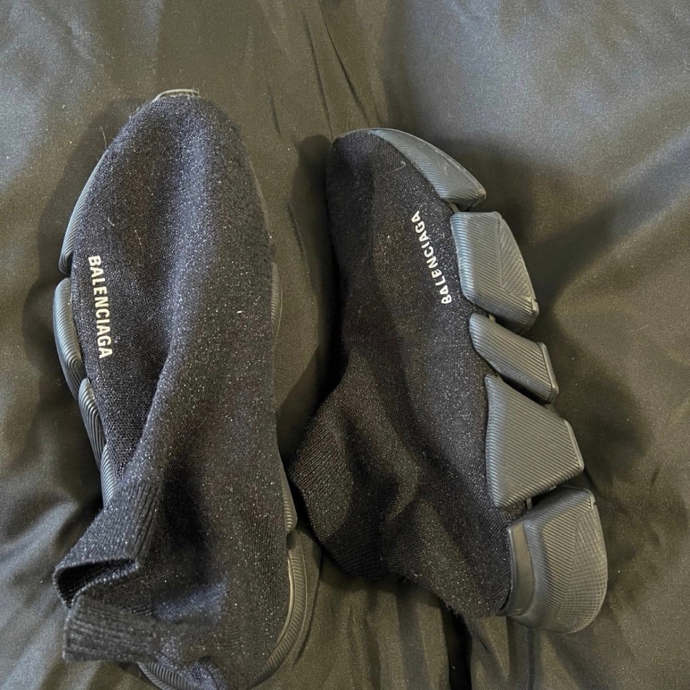 Balenciaga Black Sneakers with Comfortable Design and Secure Straps